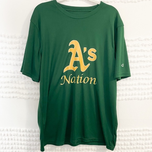 Champion Oakland A’s Nation 21 double dry shirt l